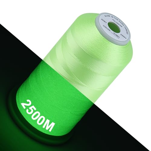 Simthread Glow in Dark Thread 30WT 2500 Yards Light Green - color: Light Green