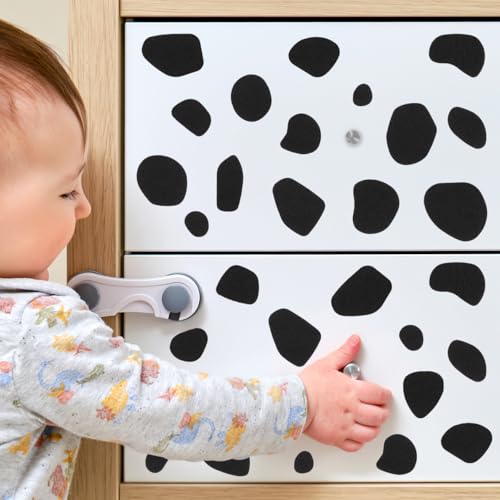 Garneck 6 Sheets Felt Stickers Self-Adhesive Creative Cow Felt Decals for DIY Crafts Kids Wall Clothes Decorations 11.41X6.29In