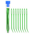 uxcell 8 Pcs Yarn Needle Kit, 2.76 Inch Tapestry Needles Bent High Carbon Iron Large Eye Sewing Darning Needles Hand Sewing Needles with Storage for Hand Sewing Art Crafts, Green - color: Green