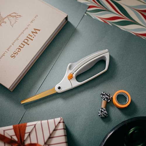 Fiskars 10" Easy Action Bent Handle Titanium Craft Scissors - style: Bent Handle Titanium Easy Action