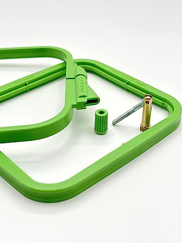 Nurge Green Large (No:4) Plastic Square Embroidery Hoop, Cross Stitch Hoops, Punch Needle Hoop , DIY Craft Sewing,ABS Plastic Embroidery Hoops - color: Green, size: No:4 (Large)