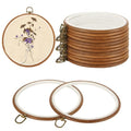 MUXHEL 10PCS 8 Inch Embroidery Hoops, Imitated Wood Plastic Cross Stitch Hoop, Round Embroidery Frame for Hanging Arts Decoration