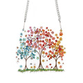 JISHSHAY Tree of Life Diamond Painting Pendant Diamond Art Hanging Ornament Gem Art Window Hanging Gem Painting Wind Chimes Mosaic Kits for Adults Windchimes Embroidery Sun Catchers Window Hangers - color: Tree of Life 1