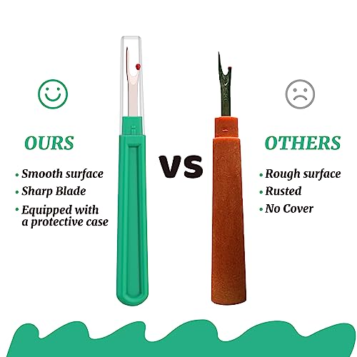 Seam Ripper, 6 PCS Seam Rippers for Sewing, Green Stitch Ripper Tool - color: Green
