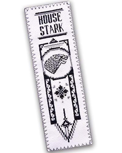 Personalized.Design Cross Stitch Kit House Stark - DIY Father's Day Gift - Hand Embroidery Bookmark with GoT Pattern - color: House Stark