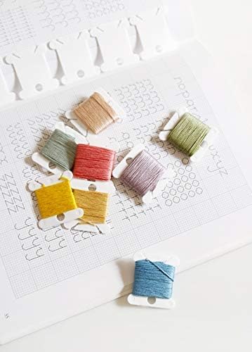 Plastic Floss Bobbins for Cross Stitch Embroidery Cotton Thread Craft Sewing Storage, Thread Cards, Friendship Bracelet Bobbins （White-120 Pcs ）