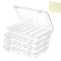 36-Grid Bead and Tackle Box Organizer, Adjustable Dividers, 4 Pack - color: Clear-4pack-144 Grids