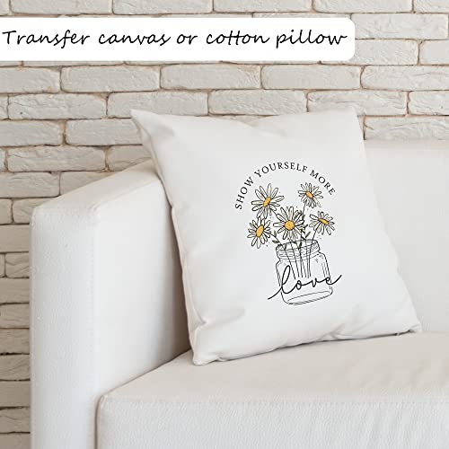 8 Sheets Vintage Flowers Iron On Transfers for T-Shirts - Flowers Htv Heat Transfer Vinyl Iron On Decals Patches Design - Iron On Stickers T-Shirts Clothing Hats Pillows Backpacks for Women Crafts
