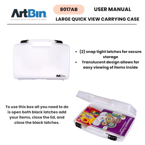ArtBin 17-Inch Quick View Carrying Case with Handle, Open Core - size: 17 inch - Standard