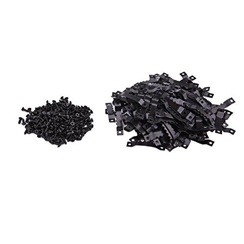 Sunmns 150 Pack Sawtooth Picture Photo Frame Hangers with Screws, Black