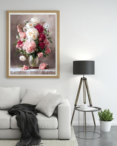 Moohue 14 ct Counted Cross Stitch Kits for Adults Flowers Cross Stitch Patterns Stamped Printed Cross Stitch Kits (Flowers 16) - color: Flowers 16