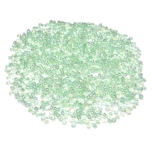 GLRXMX 2100Pcs Glass Beads 2mm Round Seed Beads for Jewelry Making - color: Mint