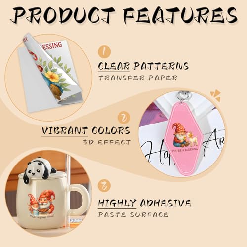 UV DTF Stickers 105 Pcs Watercolor Gnomes UV DTF Cup Wrap - style: Watercolor Fathers Day Gnomes