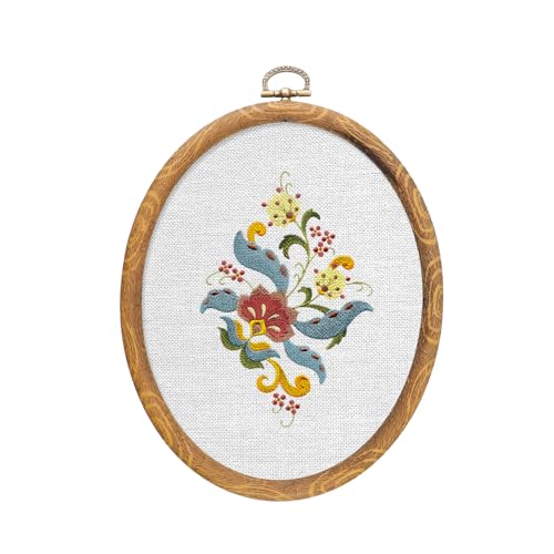 Semetall 4pcs Oval Embroidery Hoops 6.7"x5.31" Inch