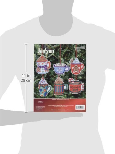 Janlynn Counted Cross Stitch Kit, Coca Mug Ornaments,Brown