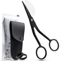Duckbill Scissors for Applique & Embroidery - Double Curved, 6", Black - color: Black