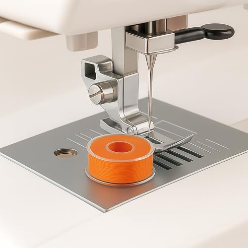 Mandala Crafts Orange 15J SA156 Prefilled Bobbin Thread, 144 PCs - color: Orange, size: Size A 144 X 142 Yards