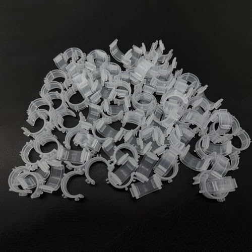 ZhXu Shuo 100pcs Clear White Sewing Bobbin Small Clips Bobbin Holder Clips Thread Clamps Sewing Tool for Thread Spool Organizing (Clea - color: Clear