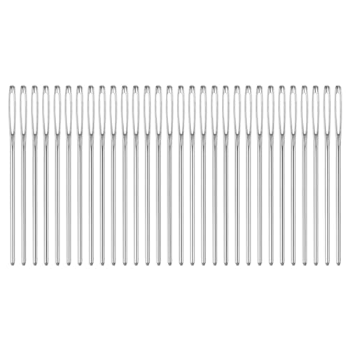 HARFINGTON 30Pcs Large Eye Blunt Needles 2.75" Tapestry Needle Yarn Sewing Knitting Weaving Needle Stainless Steel for Crochet Projects - size: 2.75"