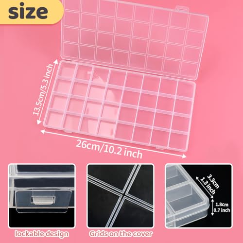IOOLEEM Bead Organizer Box, 32 Grids Plastic Organizer Container Storage - size: 32 Grids (1 pack)