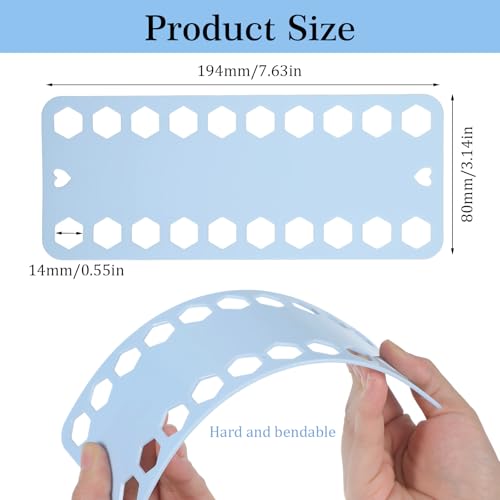 10 Pcs Embroidery Floss Organizer Cards, Plastic Embroidery Floss Cards, 20 Positions Cross Stitch Supplies, Cross Stitch Thread Organizer for Thread Craft DIY Sewing Storage (Mixcolor)
