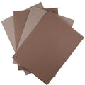 KCS 4 pc of 12" x 18"(30cmx45cm) 14CT Counted Cotton Aida Cloth Cross Stitch Fabric (Coffee+Brown) - color: Coffee+brown