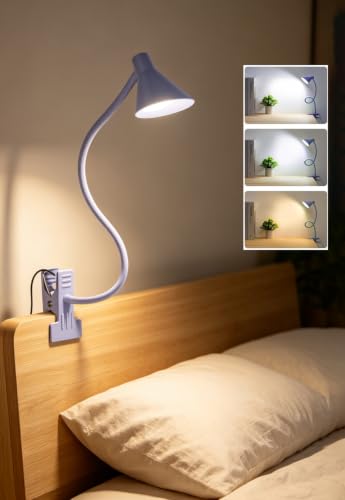 Clip on Light USB Reading Lights for Books in Bed, Reading Lamp Purple - color: Purple