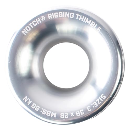 Notch Non-Anodized Aluminum Rigging Thimbles for Lines 14mm-28mm - size: Large # 3 (38 x 28mm)