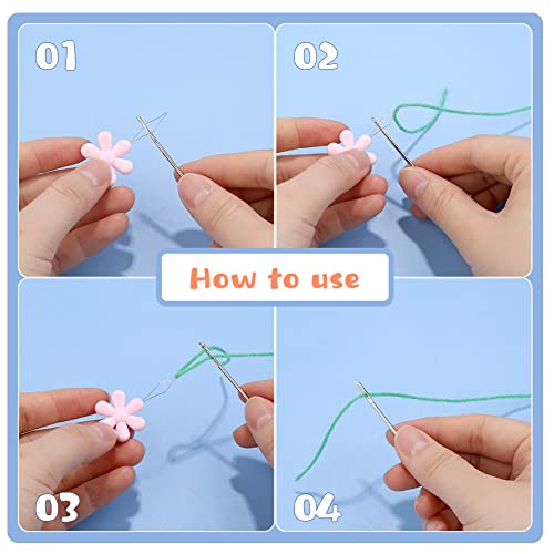 Yarn Needle, Bent Tapestry Needles, Plastic Large Eye Sewing Needles - color: Colorful 20 PCS