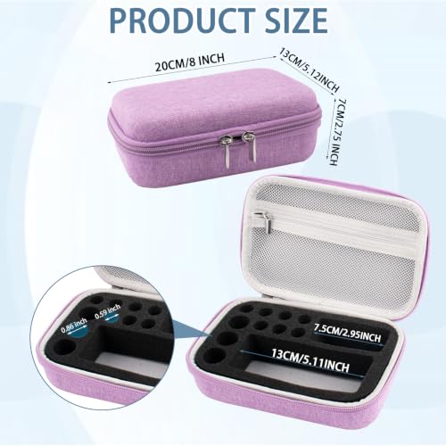 Purple Peptide Case for Fridge, 10+1 Slots Insulin Vials Protector Organize - color: Purple - 6x3ml+3x10ml+30ml
