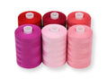 BlesSew Sewing Thread in Red & Pink Color Tones – 6 Spools of Polyester Thread for Sewing Machine for Beginners, Hand Stitching & Quilting - 1000 yds per Spool - color: Red-Pink