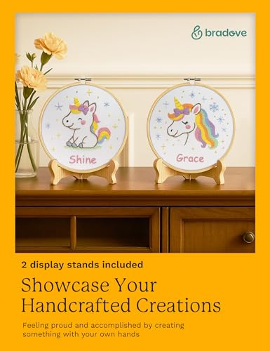 Bradove Unicorns Embroidery Kit for Beginners with Patterns - color: Unicorn