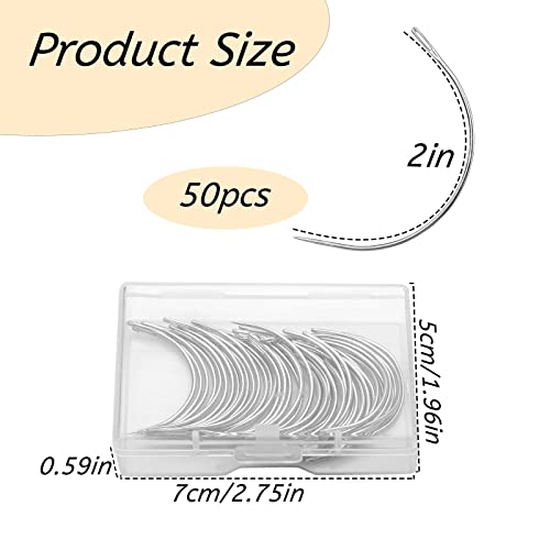 Curved Needles, 50 PCS Curved Sewing Needles, Curved Upholstery Needle - style: 50 PCS A