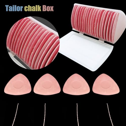 Tailors Chalk,20 Pack Triangle Tailor's Fabric Marker Chalk,Fabric Markers for Sewing,Sewing Notions & Accessories (Pink) - color: Pink