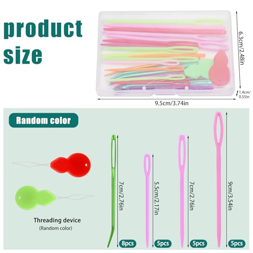 Bupete 25 Pcs Yarn Needles Metal Tapestry Needle Crochet Needles for Yarn - color: Colorful 25 PCS