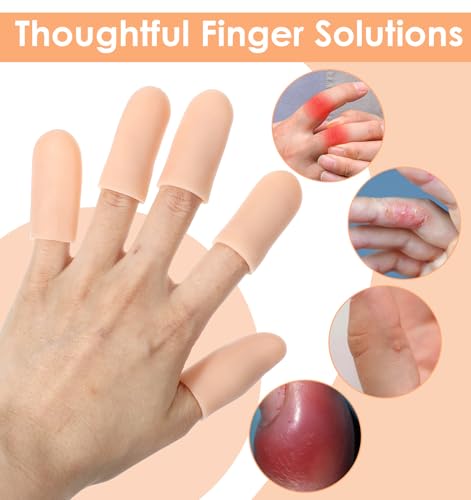 Thumb Protector, 20 Pcs Rubber Thumb Protector for Wounds (Skin Color)