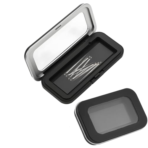 2Pcs Magnetic Needle Case Set, Portable Needle Holder Tin with Magnet, Compact Sewing Needle Storage Box for Pins and Needles, Ideal Needle Organizer for Sewing, Quilting, Embroidery, and Travel