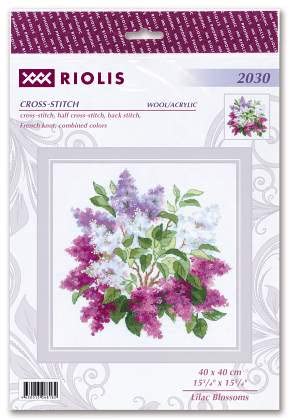 RIOLIS 2030 Lilac Blossoms Counted Cross Stitch Kit 15.75 x 15.75 in