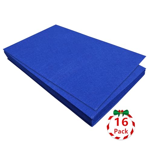 Jtnohx Felt for Crafts, 16 Pcs Felt Fabric, 7"×11.3" Stiff Felt Sheets, Craft Felt Square for Sewing (Dark Blue) - color: Dark Blue
