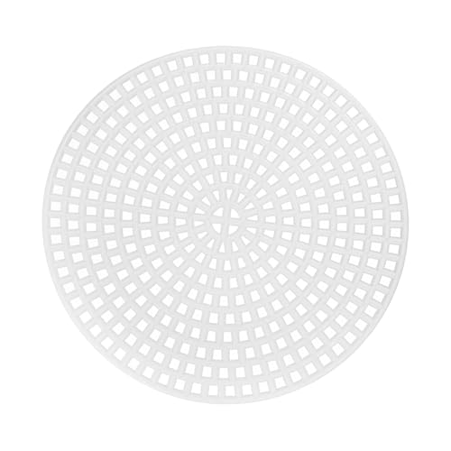 HARFINGTON 20Pcs Round Plastic Canvas Mesh Sheets 3 Inch/7.7cm Circle Blank Canvas Shape Mesh Mat White for Embroidery Knit Crochet Crafting Needlework - size: 3 Inch/7.7cm