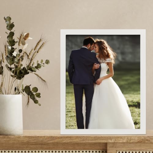 Lawrence Frames White Wood Picture Frame, Gallery Collection, 8 by 10-Inch, White - color: White, size: 8X10
