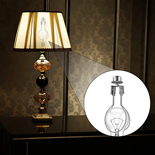 Clip on Lampshade Adapter, Shade Light Bulb Clip Adapter(1 Pcs, Silver) - color: Silver