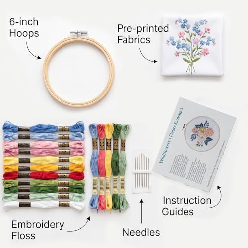 Leisure Arts Mini Maker Embroidery Kit, Pink