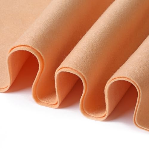 HaoFeijh Felt Fabric 36 * 36 Inch Wide 1.6mm,Fabric Sheets Soft Woven Acrylic Craft Fabric for DIY Craftwork Sewing Patchwork,Craft Felt - color: Tan, size: 1
