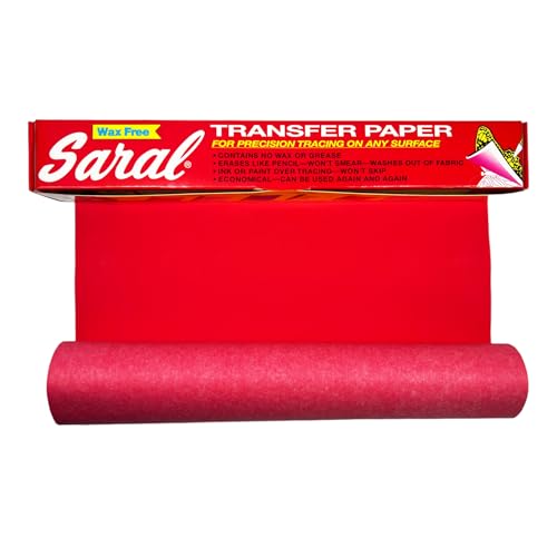 RED SARAL Wax-Free Transfer (Tracing) Paper for Precision Tracing on Any Surface-12 inches x 12 Foot roll