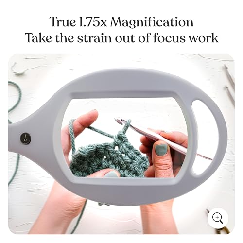 Brightech LightView Pro LED Magnifying Floor Lamp - Daylight Bright Full Spectrum Magnifier Lighted Glass Lens - Height Adjustable Gooseneck Standing Light - for Reading Task Craft Lighting - White - color: White, size: 3 Diopter (1.75x)