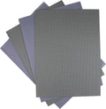 KCS 4 pc of 12" x 18"(30cmx45cm) 14CT Counted Cotton Aida Cloth Cross Stitch Fabric (Light Steel Grey+Medium Grey) - color: Light Steel Grey+medium Grey