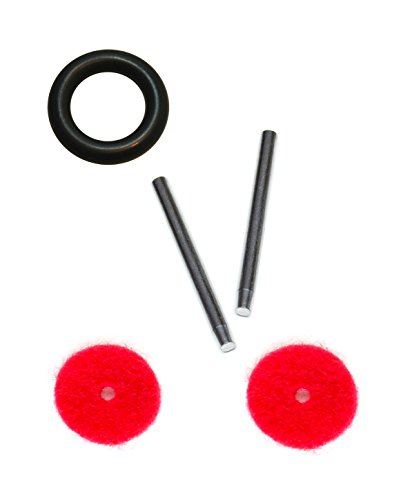 2 Pieces Metal Vintage Domestic Home Singer Sewing Machine Spool Pins + Bobbin Winder Tire + Red Felt Pad Thread Holder Domestic Home Sewing Machine Spare Part Fits 27 28 66 99 15 15-91 15-88 15-90