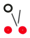 2 Pieces Metal Vintage Domestic Home Singer Sewing Machine Spool Pins + Bobbin Winder Tire + Red Felt Pad Thread Holder Domestic Home Sewing Machine Spare Part Fits 27 28 66 99 15 15-91 15-88 15-90
