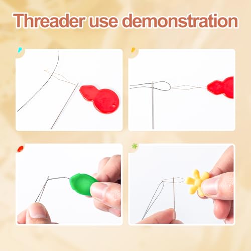 CousDUoBe Needle Threaders Kit,3 Type Simple Needle Threaders，Embroidery Needle，Thimbles for Hand Sewing, Seam Ripper, Thread Snips and Measuring Tape and Scissors (Upgrade Package) - size: Upgrade package